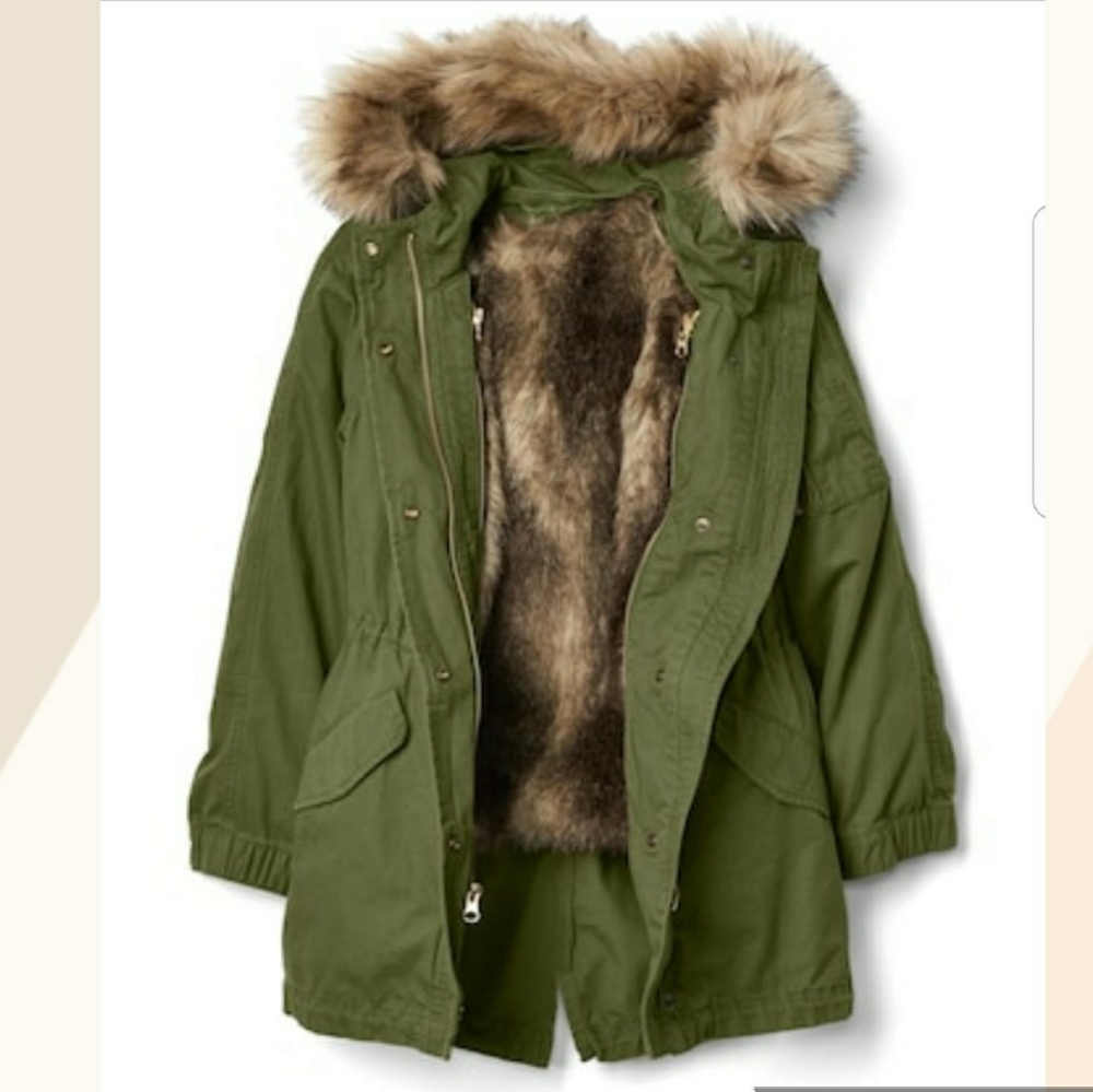Girls Gap 3-In-1 Parka Coat Jacket Vest XL Size 14